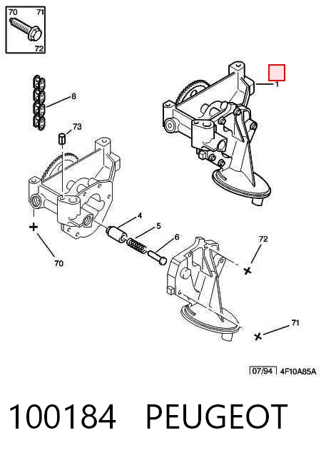 100184 Peugeot/Citroen Масляний насос двигуна