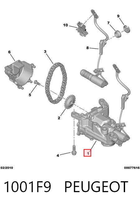 1001F9 Peugeot/Citroen Масляний насос двигуна