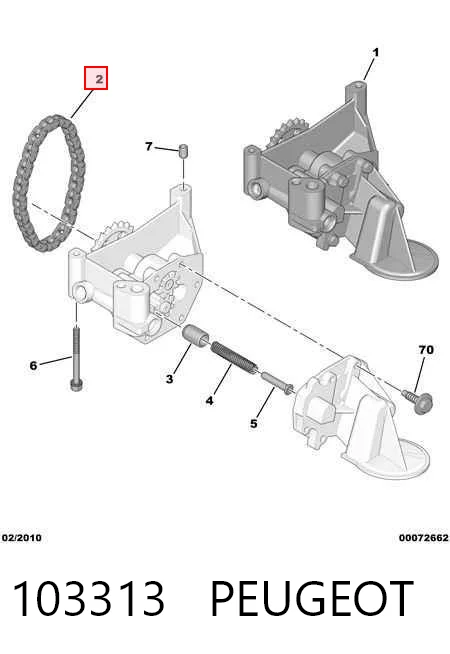 Ланцюг маслянного насосу A0009972794 Mercedes