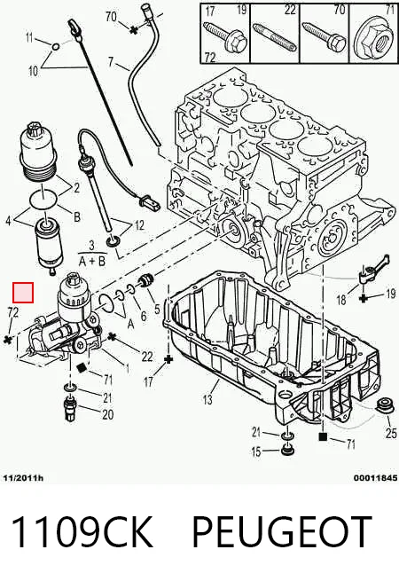 1109CK Peugeot/Citroen Фільтр масла