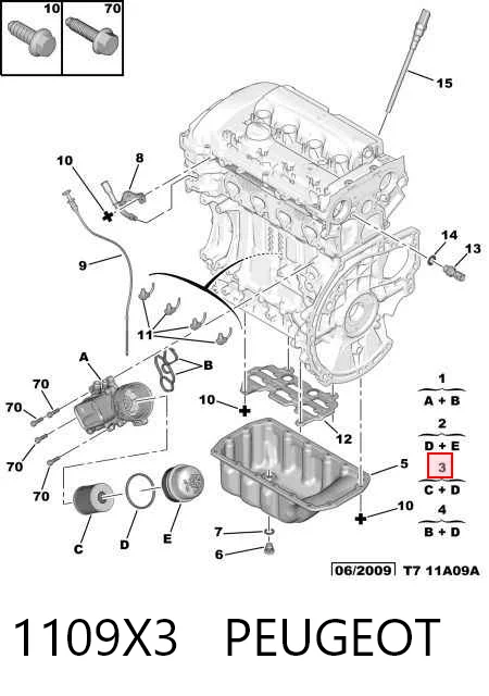 1109X3 Peugeot/Citroen Фільтр масла