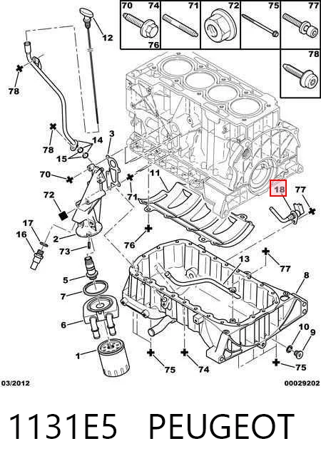1131E5 Peugeot/Citroen Датчик рівня мастила