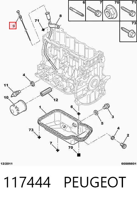 117444 Peugeot/Citroen Покажчик рівня масла