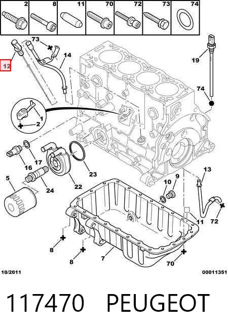 117470 Peugeot/Citroen Покажчик рівня масла
