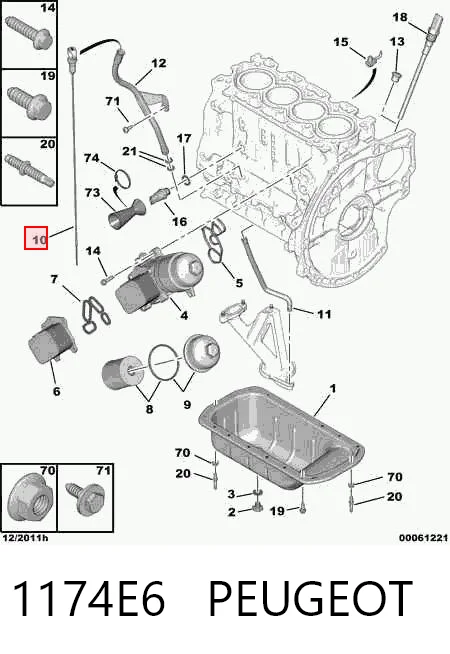 1174E6 Peugeot/Citroen Покажчик рівня масла