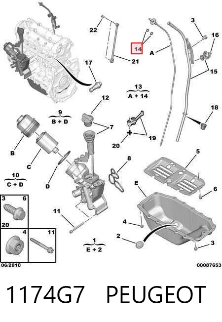 Щуп-індикатор рівня масла в двигуні AND 14115047 ціна, від 5.97 USD