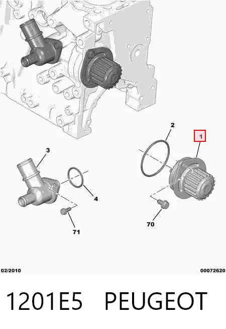 1201E5 Peugeot/Citroen Насос охолодження