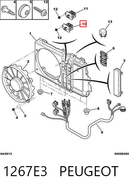 1267E3 Peugeot/Citroen Регулятор оборотів вентилятора