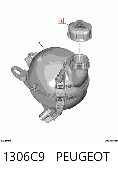 1306C9 Peugeot/Citroen Пробка розширювального бачка