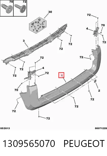 Бампер задній Eurobump FIA07FI005T