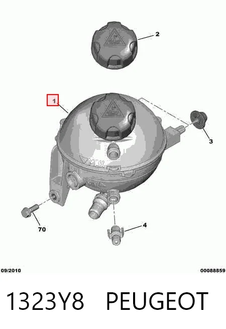1323Y8 Peugeot/Citroen Розширювальний бачок охолодження