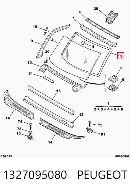 GS2092P130X Icor Прокладка лобового скла