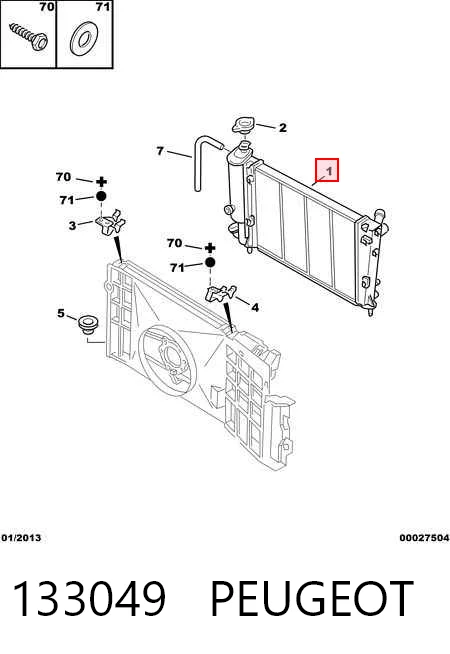 Радіатор основний Polcar 232608A6 ціна, від 44.30 USD