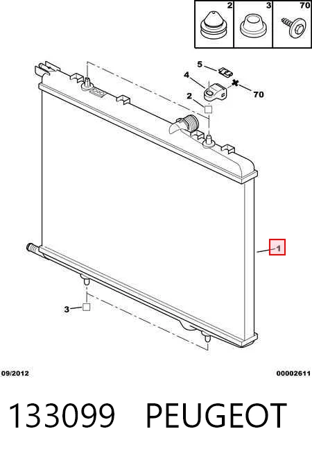 Радіатор основний Polcar 571008A1 ціна, від 83.29 USD