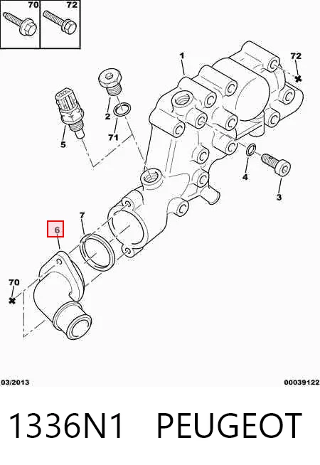 1336N1 Peugeot/Citroen Авто термостат