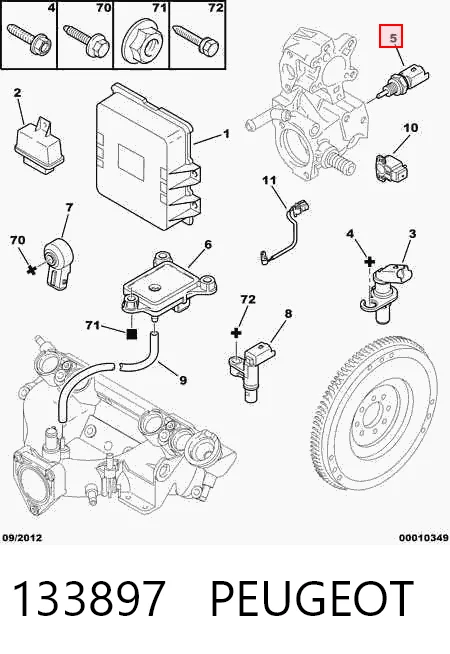 133897 Peugeot/Citroen Покажчик температури охолоджуючої рідини