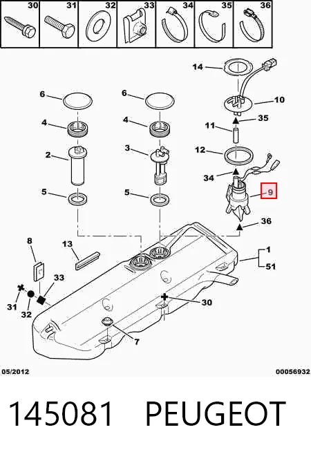 Паливний насос електричний, погружной на Honda Accord III CA4, CA5
