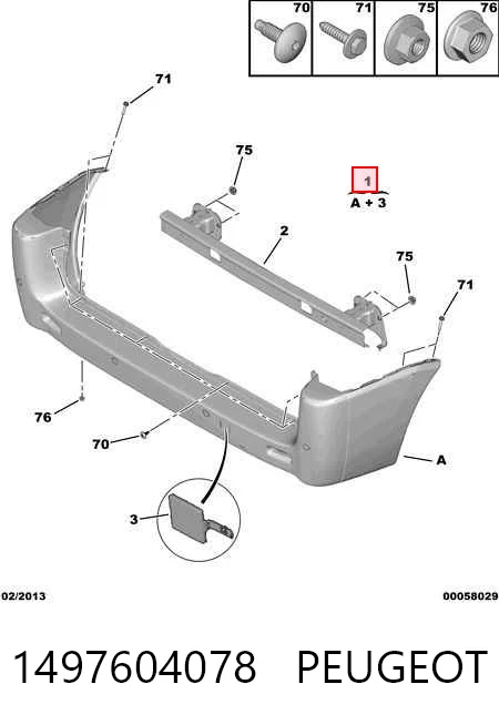 Кожух бампера заднього Fiat Scudo фургон (270) (2007 - 2016) ціна, від 153.18 USD