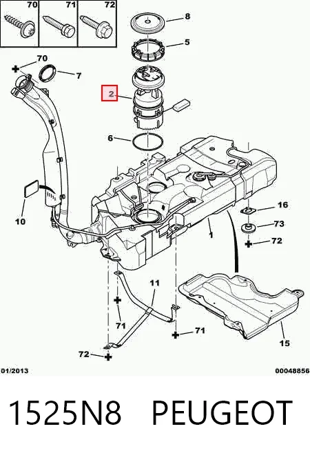 1525N8 Peugeot/Citroen Електробензонасос