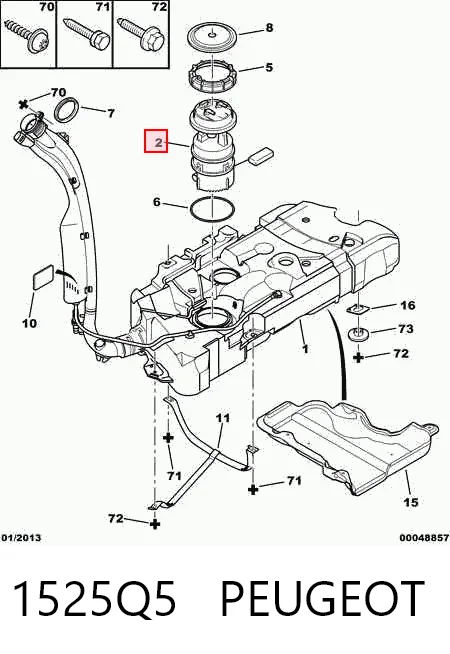 1525Q5 Peugeot/Citroen Електробензонасос