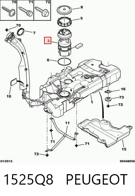 1525Q8 Peugeot/Citroen Електробензонасос