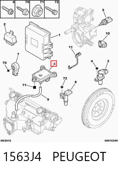 1563J4 Peugeot/Citroen Датчик наддува