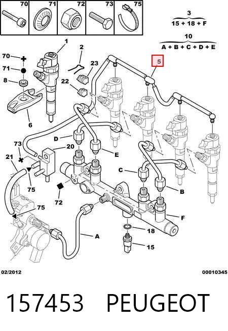928400381 Bosch Трубка паливна, зворотня від форсунок