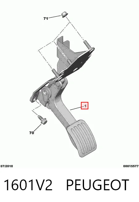 Підаль газу Citroen Jumpy II фургон (2007 - 2016) ціна, від 6.33 USD