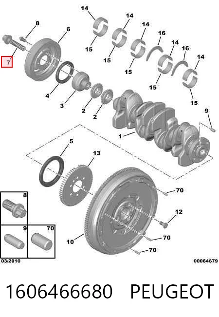 1606466680 Peugeot/Citroen Болт коленвала
