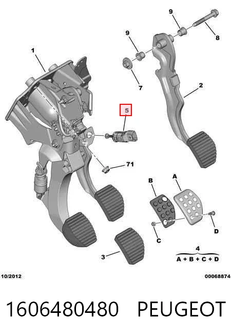1606480480 Peugeot/Citroen Лягушка стоп-сигналу