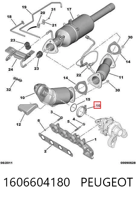Хомут кріплення каталізатора до турбіни 5801387774 Iveco
