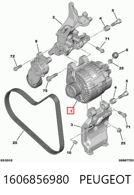 1606856980 Peugeot/Citroen Авто генератор