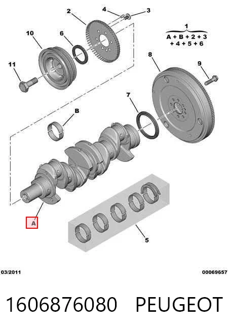 504387933 Fiat/Alfa/Lancia Колінвал двигуна