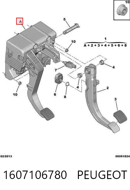 Педаль зчеплення Peugeot Boxer 3 250