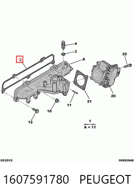 Прокладка впускного колектора на Mitsubishi L 200 V KJ, KK, KL
