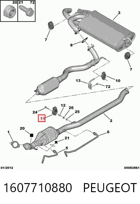 Подушка кріплення глушника Mitsubishi Lancer X