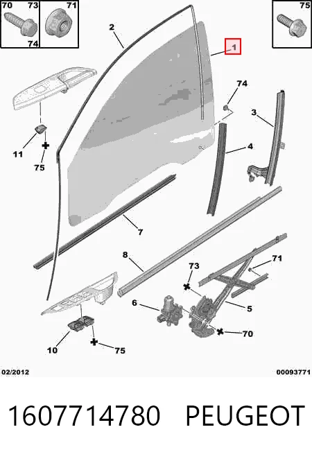 Скло передньої правої двері XYG AB62619A ціна, від 39.79 USD