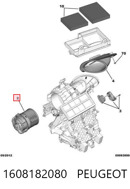1608182080 Peugeot/Citroen Електромотор пічки