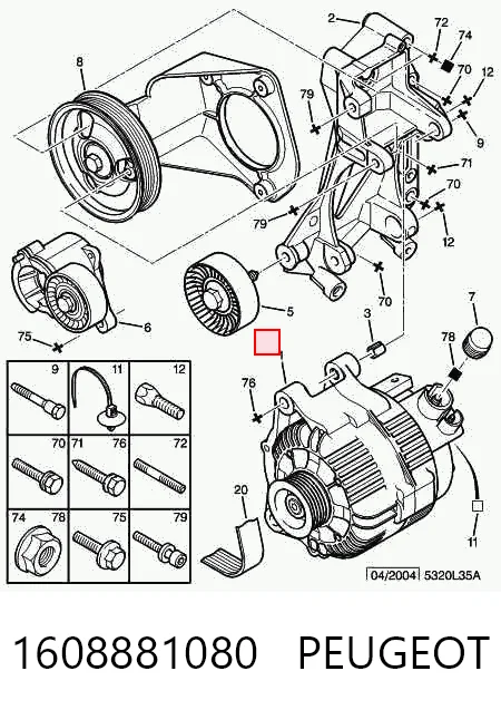 1608881080 Peugeot/Citroen Авто генератор