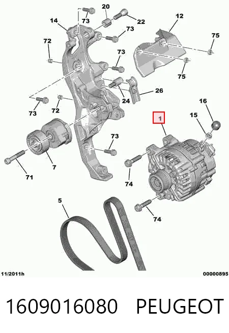 1609016080 Peugeot/Citroen Авто генератор
