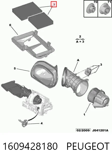 1609428180 Peugeot/Citroen Внутрішньосалонний фільтр