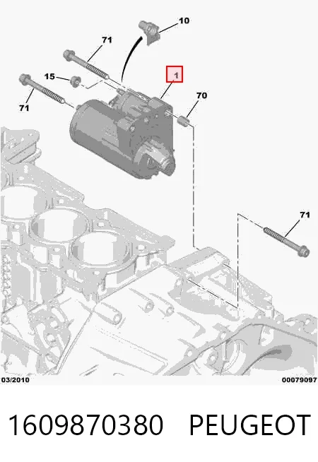 1609870380 Peugeot/Citroen Стартер двигуна