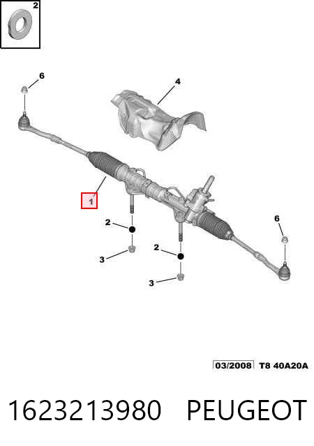 1623213980 Peugeot/Citroen Рейковий рульовий механізм