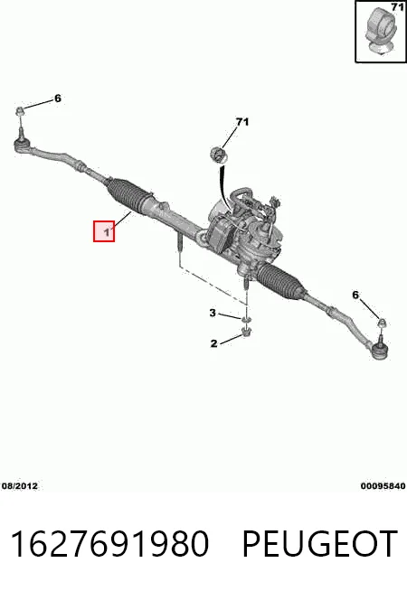 Кермова рейка Peugeot 301 