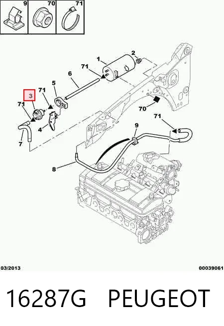 16287G Peugeot/Citroen Клапан вентиляції газів паливного бака