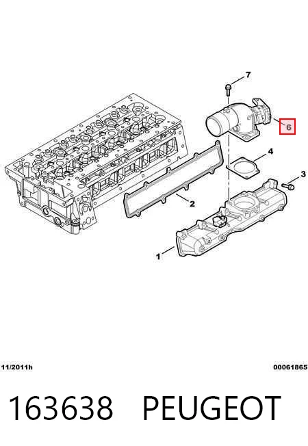 163638 Peugeot/Citroen Дросільна заслінка в зборі