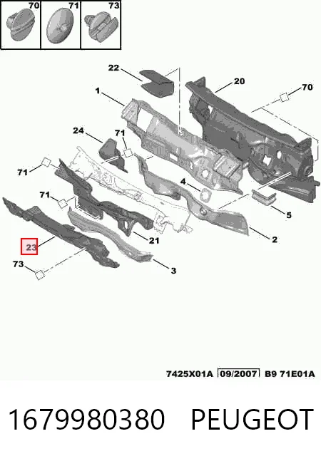 1679980380 General Motors Шумоізоляція моторного щита