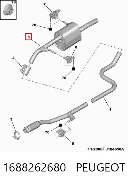 Купити Глушник, задня частина Citroen C3 II A51