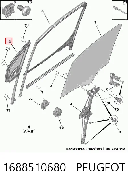 Скло-кватирка двері, передній, лівій XYG AB66069A ціна, від 21.40 USD