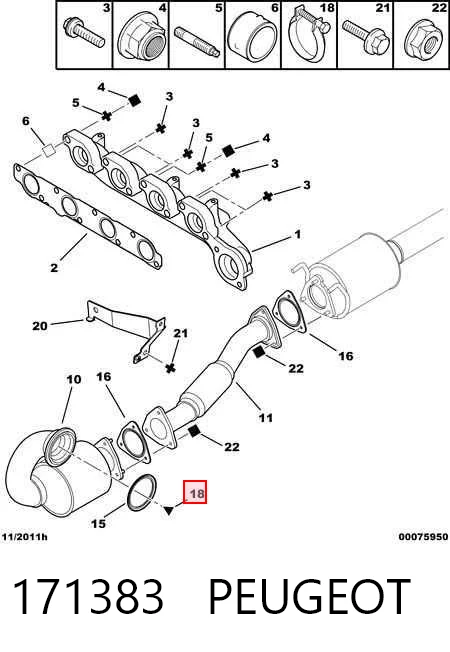 Купити 7421472836 Renault (RVI) Хомут кріплення глушника передній